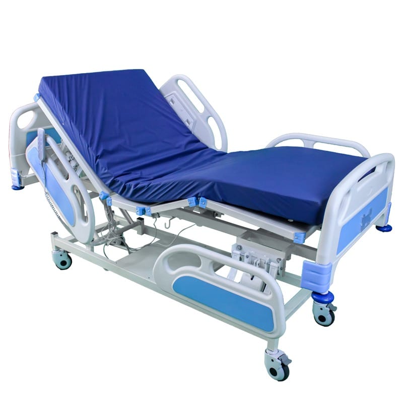 سرير طبي كهربائي 5 حركة جوانب فايبر + مرتبة وواتر بروف